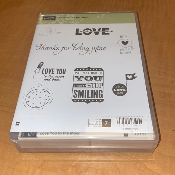 NWT Stamping Up! Love You To The Moon Stamp Set - Picture 1 of 4